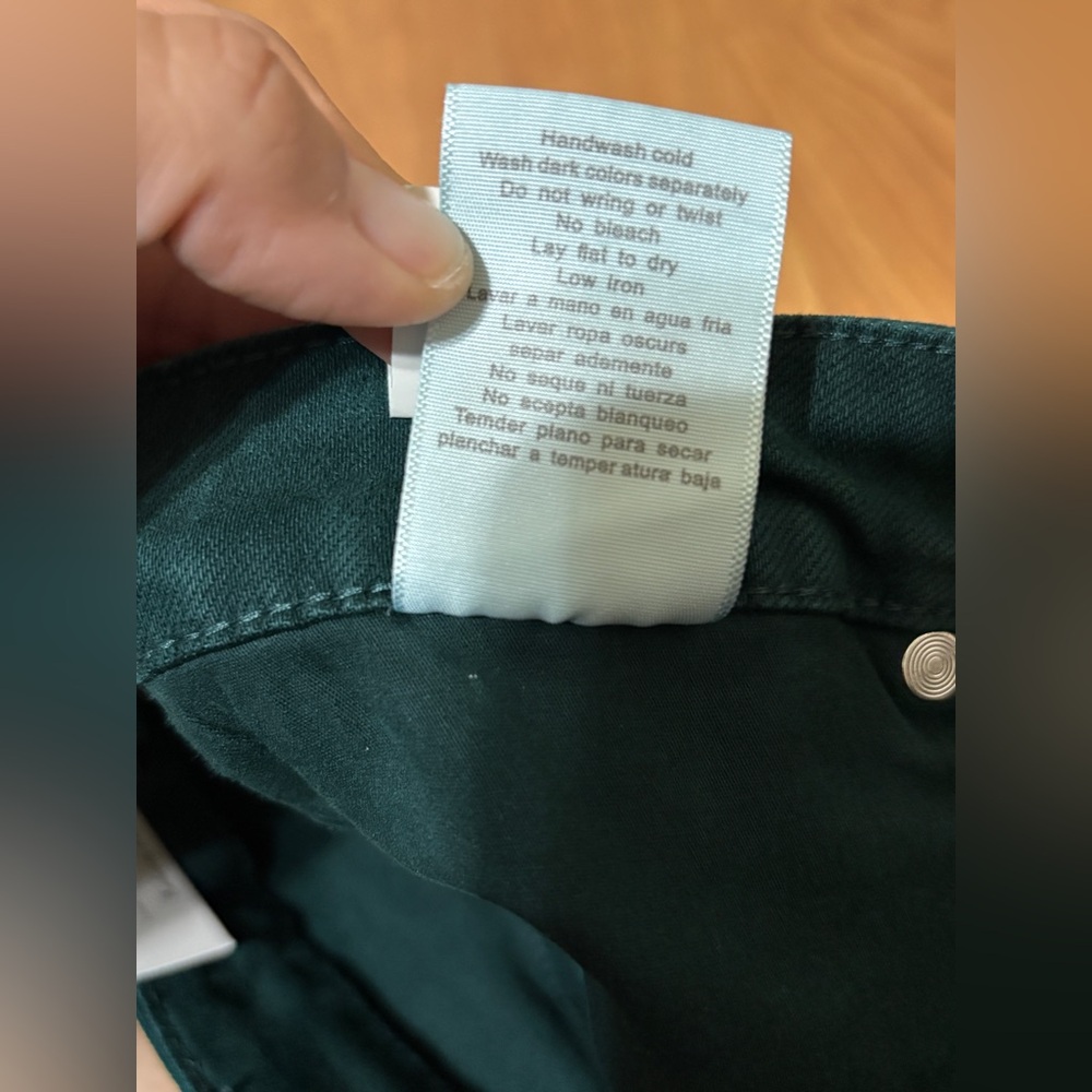 Judy Blue Tummy Control Wide Leg Jeans Size 11 Teal Green High-Waisted Cropped - Picture 10 of 16